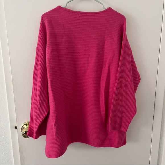 Style & Co Women’s Pink Boatneck Ribbed Sweater Rayon Nylon XXL - Picture 7 of 11